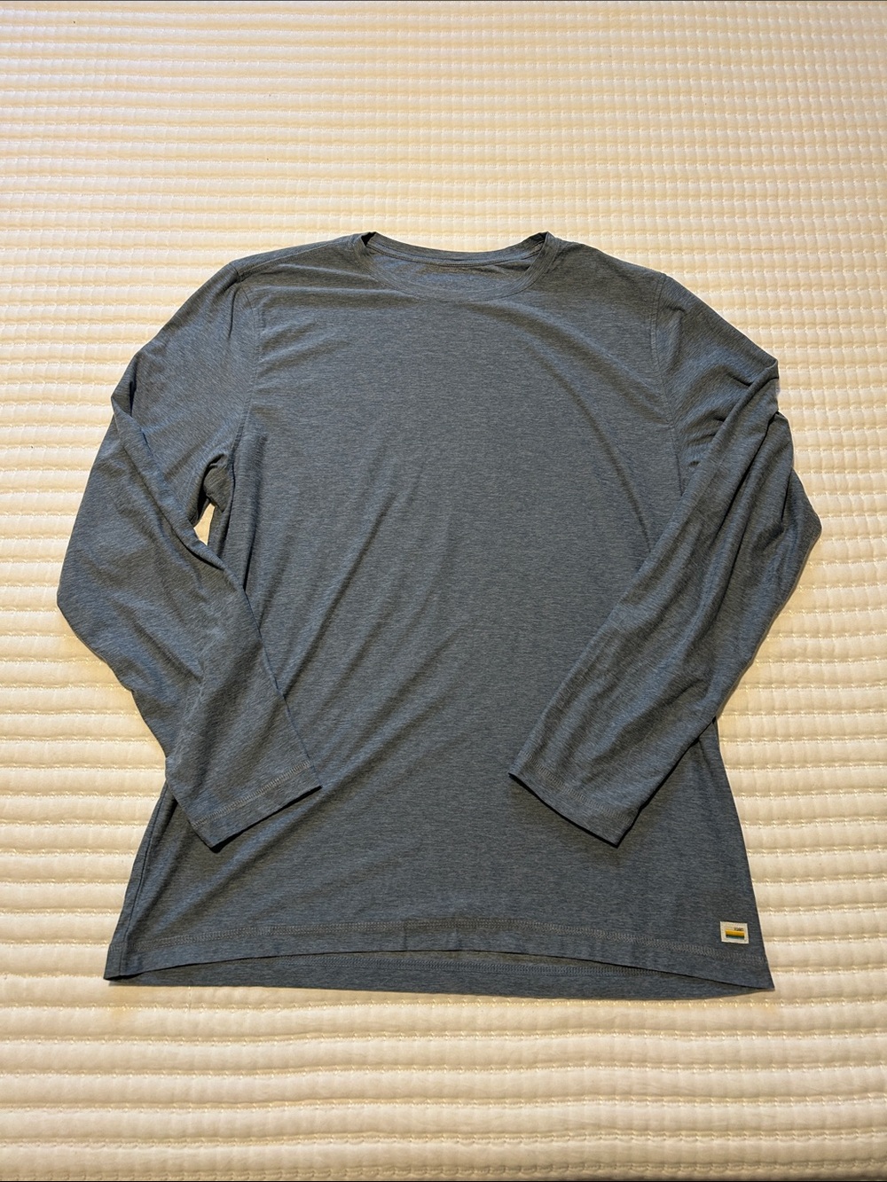 Vuori Men's Long Sleeve Crew Tee - Charcoal Gray XL